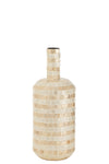 VASE BOTTLE SHELLS/PAPER (19x19x52cm) - Aljraiwy Online