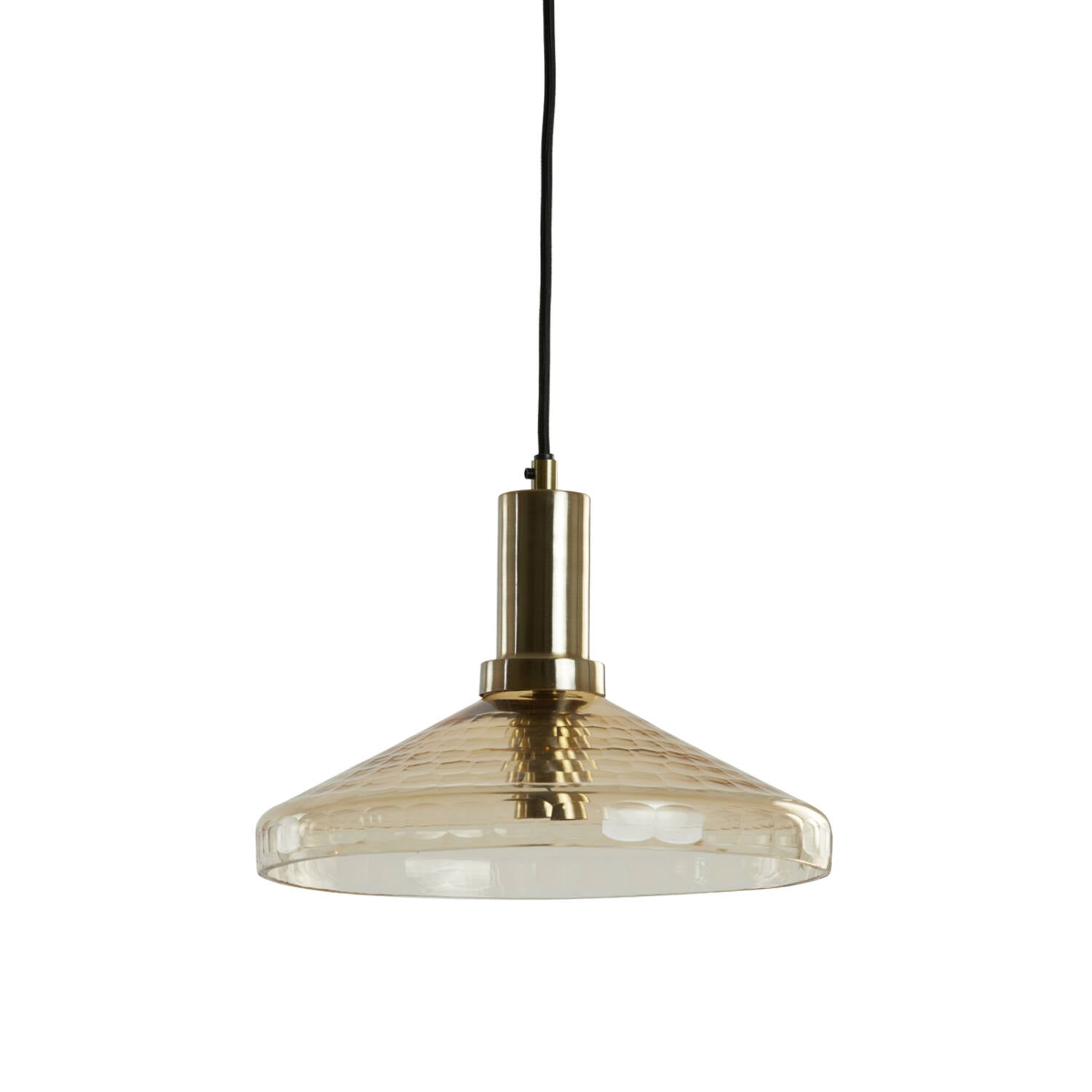 Hanging lamp 30x21 cm DELILO glass amber+antique bronze - Aljraiwy Online