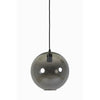 Hanging lamp 30x28 cm SUBAR matt black+smoked glass - Aljraiwy Online