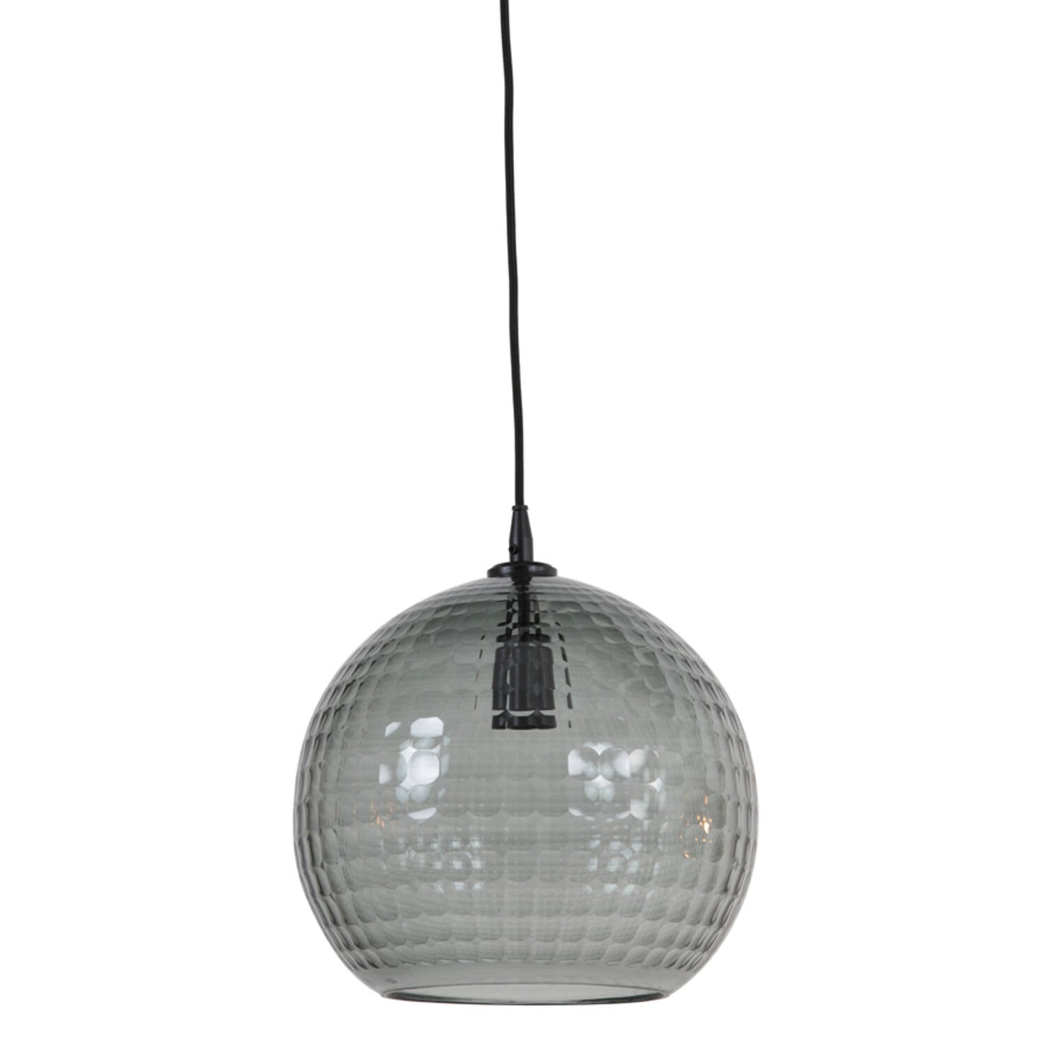 Hanging lamp 30x32 cm MOMOKO smoked glass grey - Aljraiwy Online