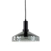 Hanging lamp 28x30 cm DELILO smoked glass grey+black - Aljraiwy Online