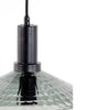 Hanging lamp 28x30 cm DELILO smoked glass grey+black - Aljraiwy Online