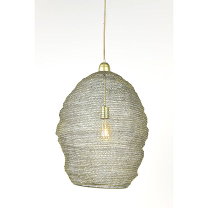 Hanging lamp 45x60 cm NIKKI wire light gold - Aljraiwy Online