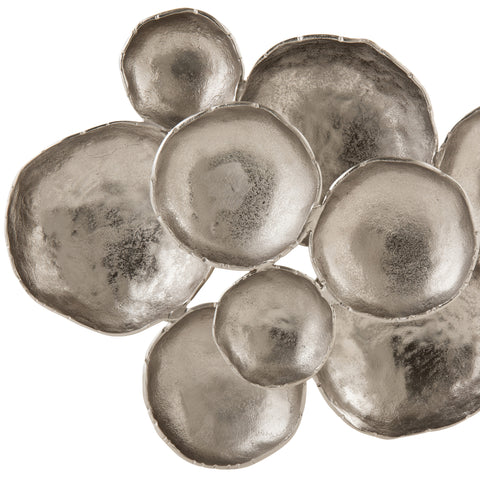 WALL DECO 9 CIRCLES ALU SILVER (62x51,5x11cm) - Aljraiwy Online