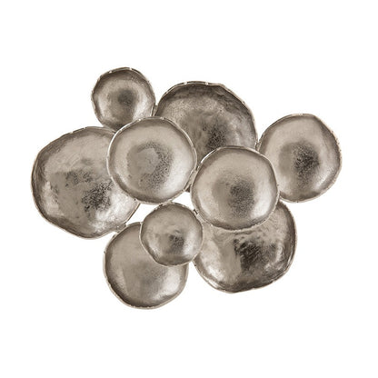 WALL DECO 9 CIRCLES ALU SILVER (62x51,5x11cm) - Aljraiwy Online